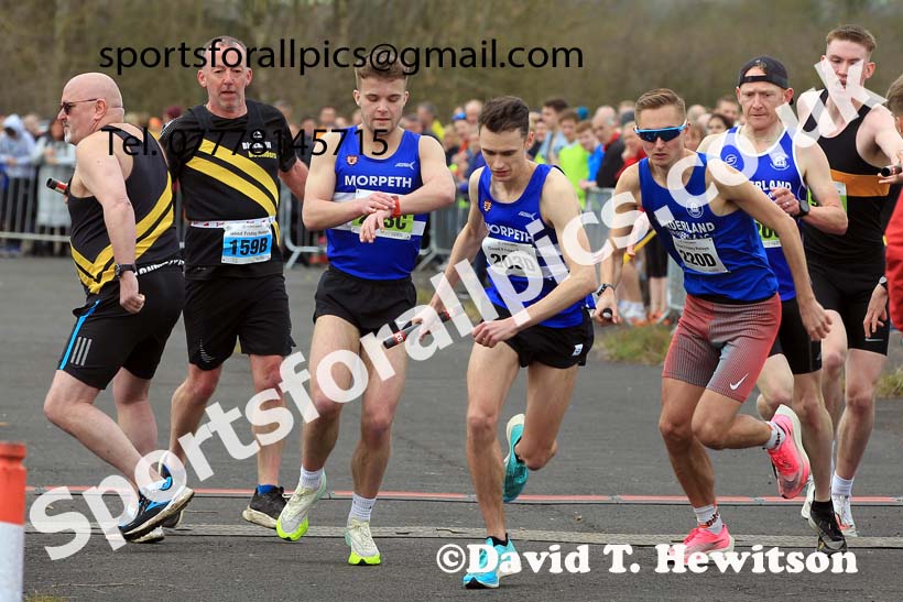 Senior mens 2023 Elswick Harriers Road Relays, Albamarle Barrack Airfield, Ouston, Northumberland. Photo: David T. Hewitson/Sports for All Pics